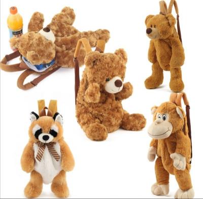 China Free Sample Bag Free Sample Teddy Bear Animal Backpack For Kids Children Soft Cute Animal Backpack Soft Animal Backpack for sale