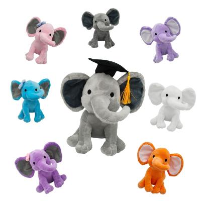 China Hot-selling Baby Elephant Plush Toy Nose Baby Sleeping Elephant Plush Cartoon Elephant Stuffed Animal Doll 25cm Long for sale