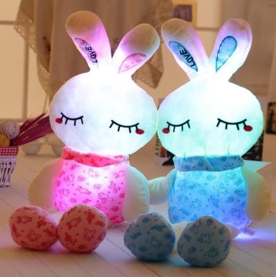 China Plush 75CM/100CM Led Luminous Glowing Toy Light Up Plush Rabbit Doll Christmas New Year Birthday Gift For Kid Friend for sale