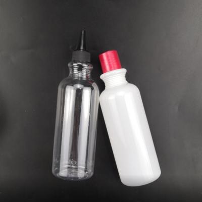 China food & Beverage Packaging Food Grade 500ml 16oz PET Clear Round Plastic Squeeze Bottle For Beverage Juice Milk Cooking Oil for sale