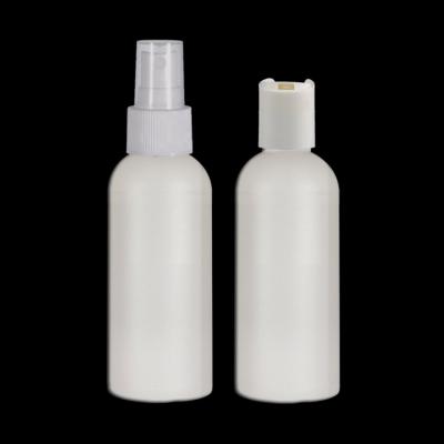 China Cosmetic ready in the ship HDPE 50ml plastic white round bottle with cap for hand wash gel in stock for sale