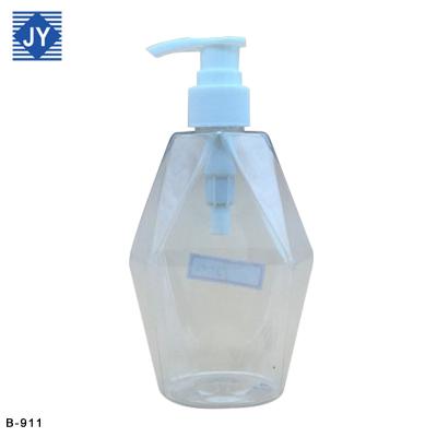 China Personal Care Diamond Shape 300ml 10oz Pet Plastic Bottle For Cosmetic Use for sale