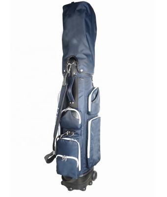 China Customized Nylon Golf Gag With Wheels , High End Golf Bag With Wheels for sale