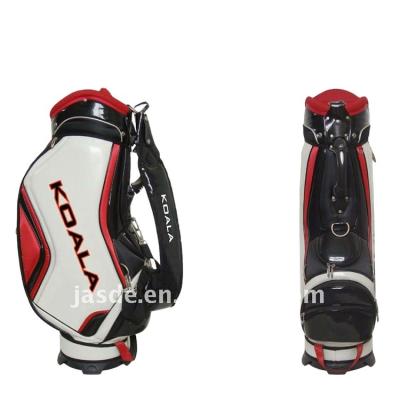 China PU Customized Waterproof Driving Range Carry PU Leather Golf Club Trolley Cart Bag for sale