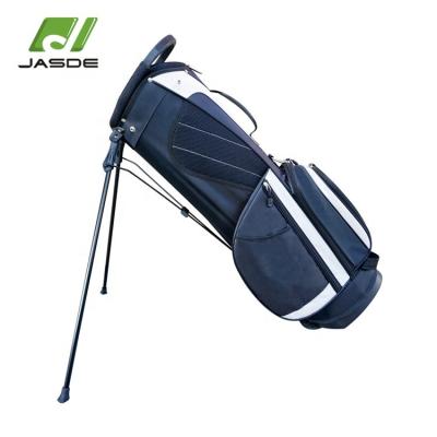 China Factory price custom made OEM brand logo nylon cheap high quality lightweight nylon material portable black golf stand cart bags for sale