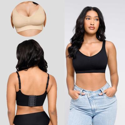 China Estilo Diário Spandex Nylon HEXIN Invisível Deep Cup Bra Shapewear Shapers para Mulheres à venda