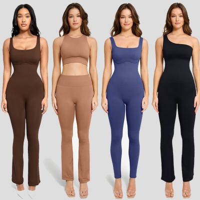 China Seamless Bodysuit Jumpsuit for Women 0.2kg Lightweight and Nonwoven Weaving Method for sale