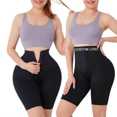 China Hexin cintura alta pantalones cortos de control de barriga negro corsé cintura entrenador para mujeres envío rápido en venta