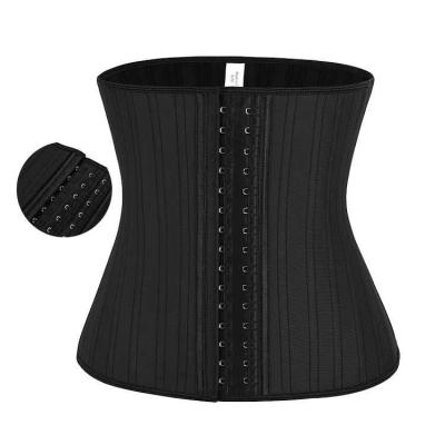 China 25 Steel Bone Tummy Control Waist Trainer Shaper with 96% Cotton 4% Spandex 100% Latex for sale