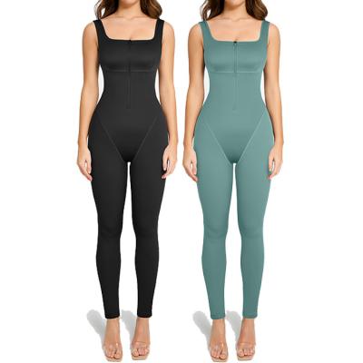 China Breien Stof One Piece Plus Size Sport jumpsuit voor vrouwen Buikbeheersing en stijl Te koop