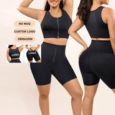 China HEXIN adelgazamiento látex cintura alta mujeres pantalones cortos con veloz secado 2022 chaleco de entrenamiento de la cintura en venta