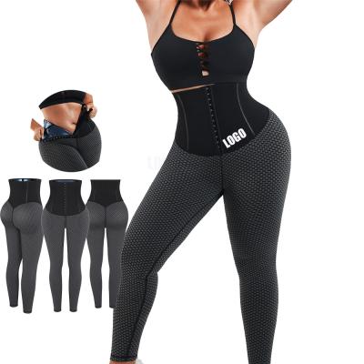 China Breathable HEXIN HIGH WAIST Neoprene Gym Scrunch But Corset Waist Trainer Leggings AS SHOW for sale