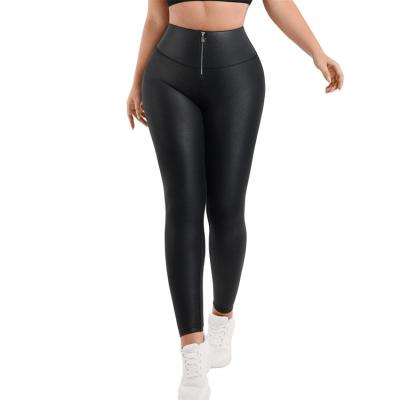 Chine Pantalons en cuir pour femmes, taille élevée, taille réduite, taille réduite, taille réduite, taille réduite à vendre