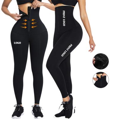 China Women's Gym Leggings with High Waist Custom Waist Trainers and Corset Hooks QUICK DRY for sale