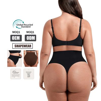 China Spandex/Nylon Thong para adelgazar con control de abdomen y control firme para el levantador de glúteos de tamaño más grande en venta