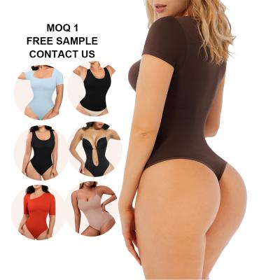 China Medium Control Level HEXIN High Waist Seamless Shapewear Thongs for Women Nonwoven for sale