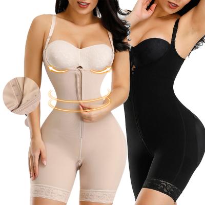 China HEXIN último diseño traje corporal de marca privada control medio trasero levantador cuerpo completo Shapewear para mujeres en venta