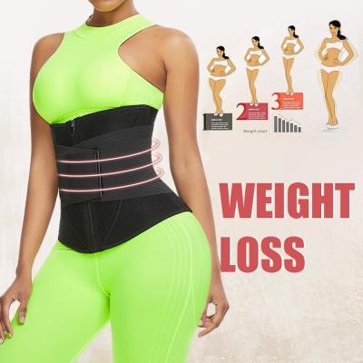 China 100% Polyester Outer Layer Waist Trainer Shaper for Women 10 Steel Bones Neoprene for sale