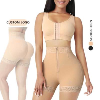 China Corsete HEXIN 2023 para mujeres con cintura alta Fajas colombianas con cremallera frontal Control de abdomen Lifter de trasero en venta