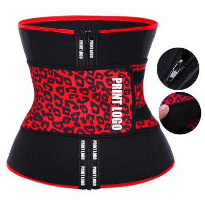 China Private Label Leopard Print Compression Belt Neoprene Waist Trainer For Women HEXIN 2021 for sale