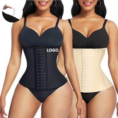 China Women Waist Trainer HEXIN Private Label Slimming Steel Bone Latex Shapewear for Women for sale