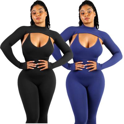 China High Stretch Jumpsuit 2-Piece Set with Sustainable Padded Buttocks and 10000 Quantity for sale