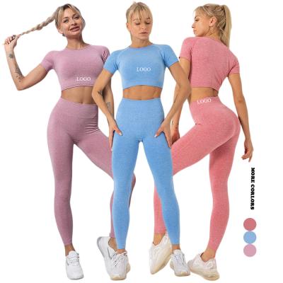 China S/M/L Activewear Gym Women Workout Sets Yoga Leggings Naadloze Yoga Set van HEXIN Te koop