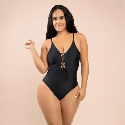 China AS SHOW HEXIN one piece sexy bikini shapewear swimwear with Customized Logo Printing for sale