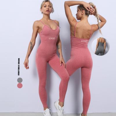 中国 Support 7 Days Sample Order Lead Time HEXIN Fitness Women Yoga Wear Jumpsuit Gym Sets 販売のため