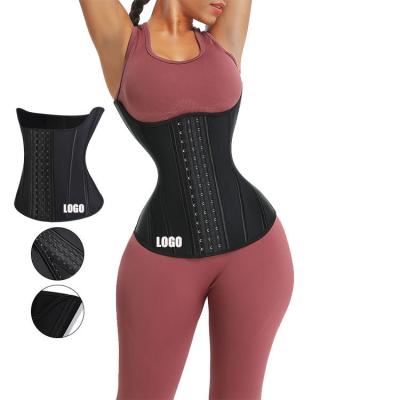 China Weaving method nonwoven HEXIN steel bone high waist slimming latex waist trainer for sale