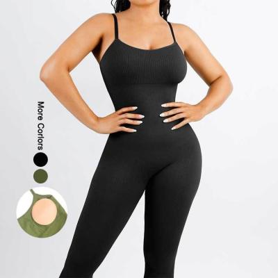 China Standard Thickness Hexin Tummy Control Seamless Summer Jumpsuit Shapewear 0.2kg for sale