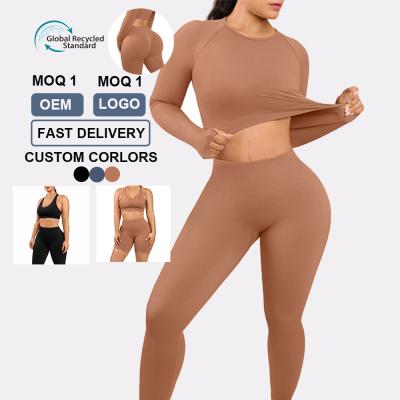 China Frauen Winter Fitnesswear Yoga Set Kleidung Hexin Custom 2 Stück Umweltschonende Kleidung zu verkaufen