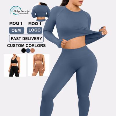 China Eco-Friendly Airwear Gym Wear Set for Women High Waist Scrunch Butt Yoga Clothing for sale