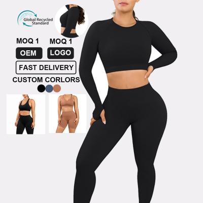 China Reversible Airwear Gym Wear Yoga Wear Set Clothing for Women High Waist and Slimming for sale