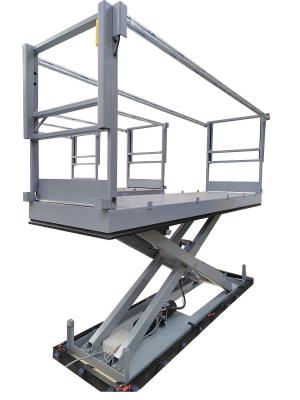 China 2840X800mm Explosion-Proof Hydraulic Electric Lift Table Powered Stationary Scissor Lifts with Handrail Chain and Bellow for sale