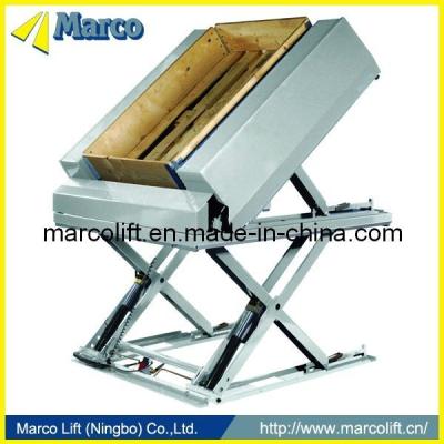 China Mesa de elevación de tijeras de inclinación Marco estacionaria de carga y descarga con homologación CE en venta