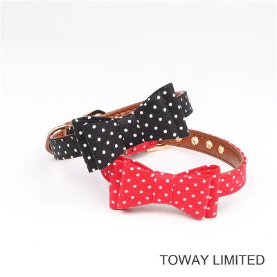 China Dots Bowtie Collars Pet Leash Cute-Hondlevering Te koop