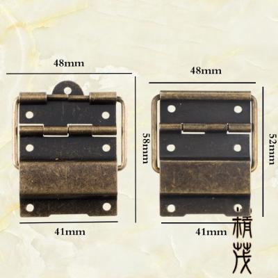 China With Screws Antique Furniture Hardware Iron Fitting Butt Strut Hinge Flight Case Hinge With Lid Stay For Tool Box Jewelry Box for sale