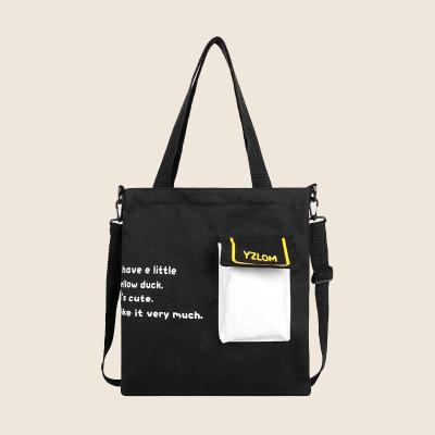 China Handled Ruthbag Canvas Bag Student Simple Portable Shoulder Female Literary Bag for sale