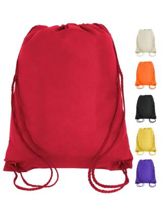 China Nonwoven Bag Junior Cinch Packs Small Size Rope Handle Ruthbag Budget Drawstring Bag for sale