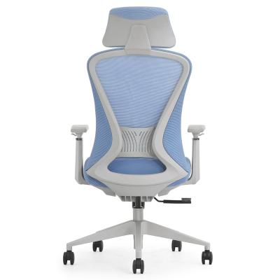 China Anji CEO Cloth Swivel Adjustable Armrest Modern Office Swivel Ergonomic Chair High Work Back Silla Headrest Back (New) for sale