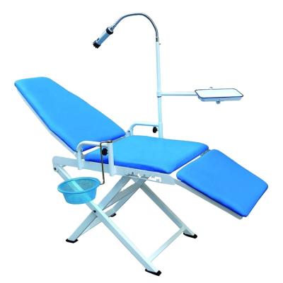 China Clinic AliGan Popular Dental Equipment Foshan Manufacturer Portable Type Dental Chair with Air Turbine Equipment on Sale for sale