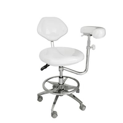 China European AliGan Dental Equipment Parts Metal Multi Function Doctor With Adjustable Armrest Support Rolling Cover Dental Assistant Stool for sale