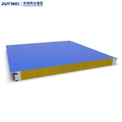 China 500-1100 mm DUOWEI New Arrival Sound Insulation Wall Rock Wool Sandwich Panel for sale