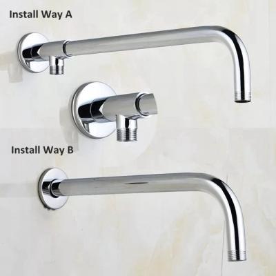 China Durable Extend Square Shower Arm Bathroom New Shower Head With Arm Hose Shower Column Bathroom Products for sale