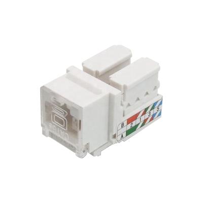 China Keystone Jack PCB RJ45 CAT5 / Cat 5 180 Degree Female Connector for sale