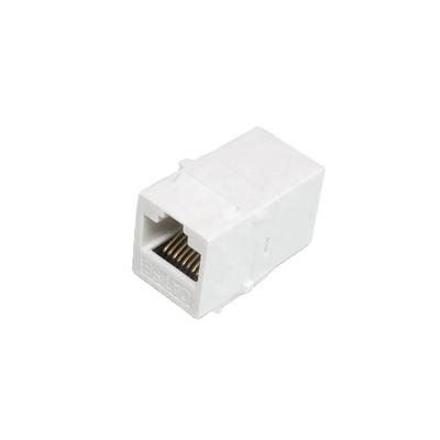 China ABS/PC RJ45 CAT5E Female Amp to Female White Integrated Coupler for sale