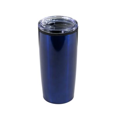 China Wholesale Large Capacity 500ml Navy Blue Stainless Steel Inner Plastic Outer Steel Tumbler For Office for sale