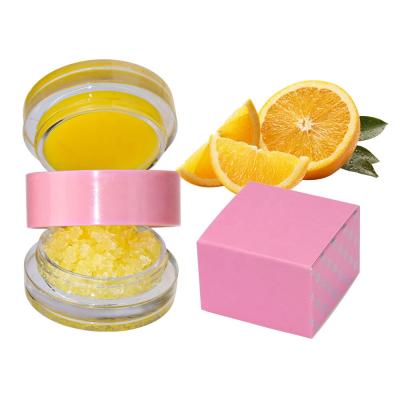 China Custom Private Label Moisturizer 2 in 1 Vegan Fruit Sugar Lip Scrub Moisturizing Lip Balm for sale