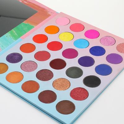 China Private Label Cosmetics Waterproof Makeup 30 Colors Eyeshadow Palette No Brand Makeup Eyeshadow Wholesale Palette for sale